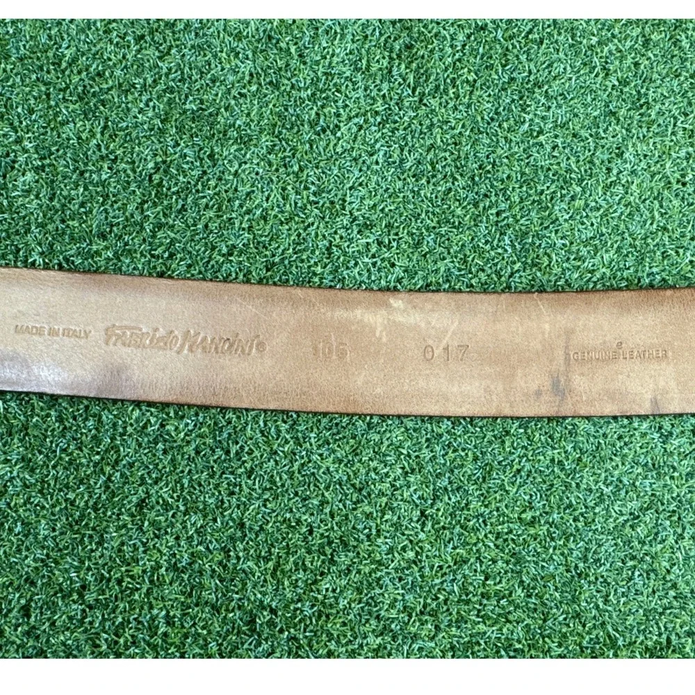 Fabrizio Mancini Black Leather Belt‎ Italy Size 115 45 Inch